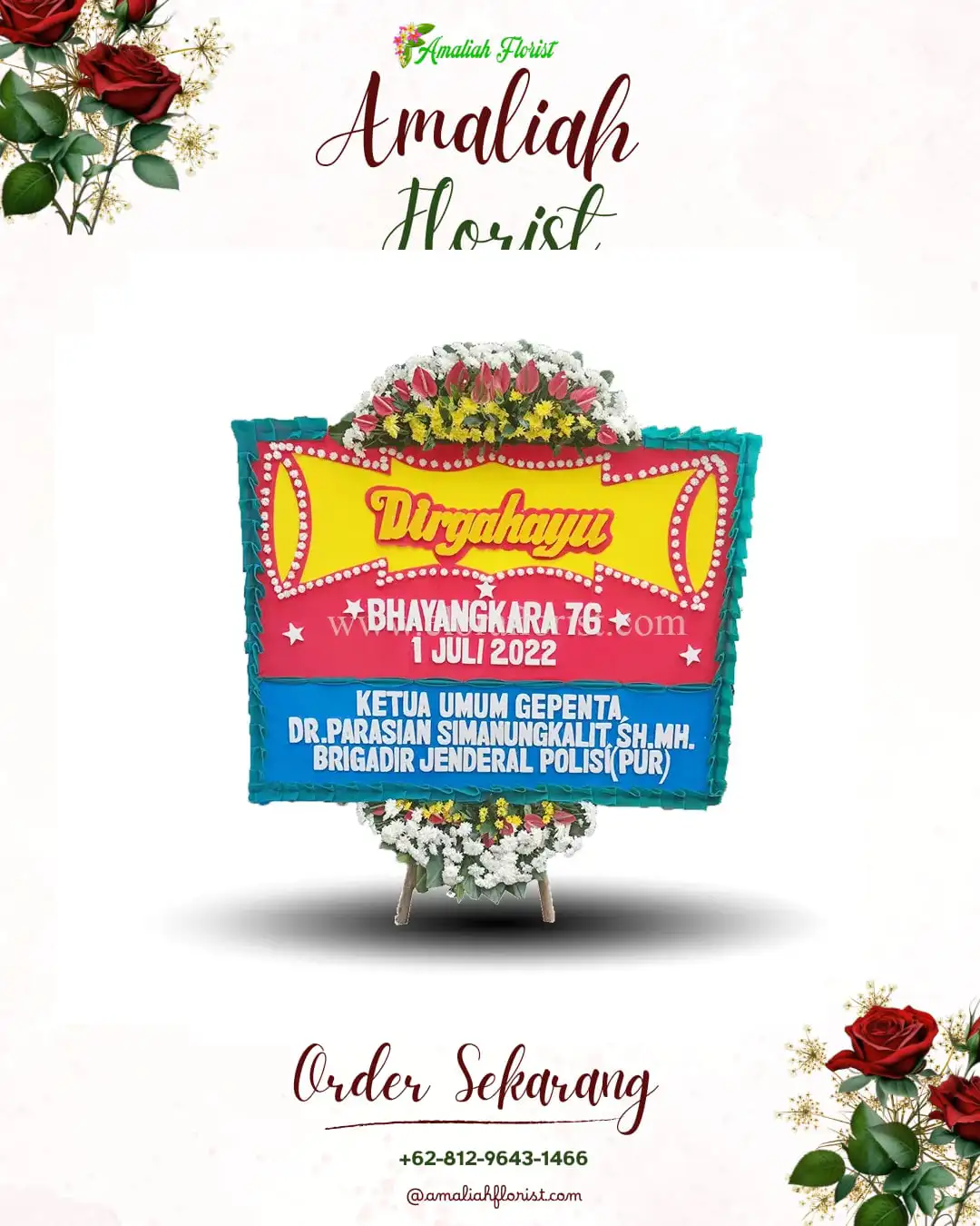 Papan Bunga HUT Ulang Tahun Batang Angkola